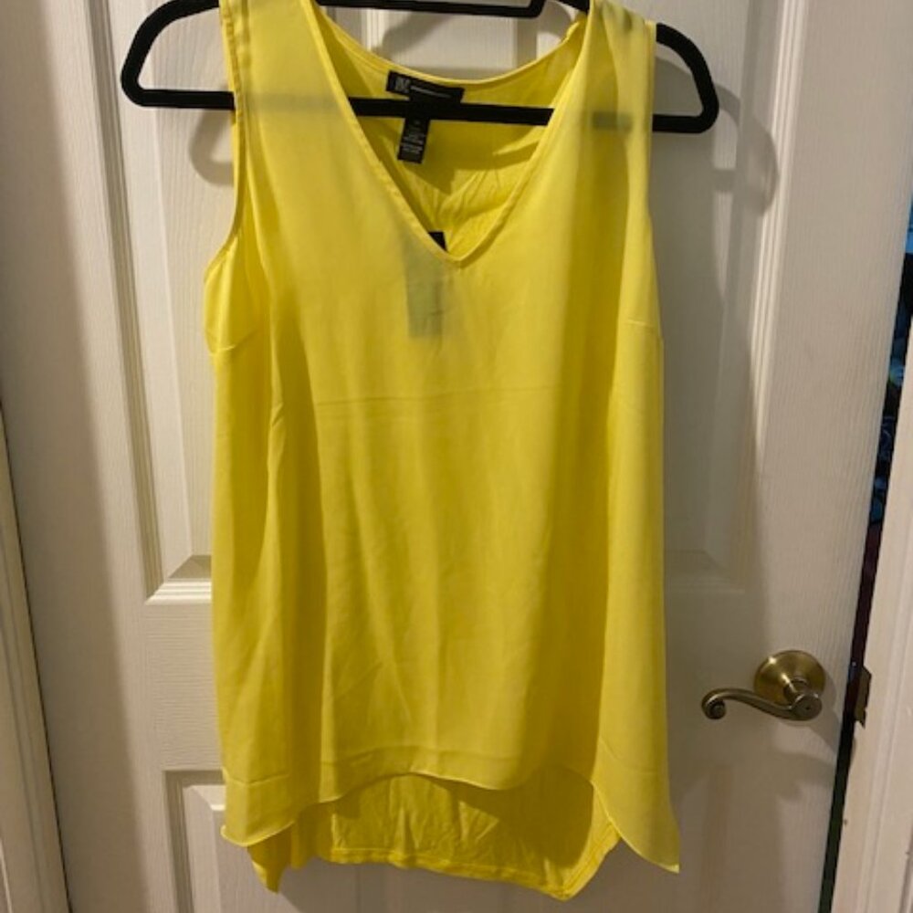 INC sheer V-neck Tank Top Medium
